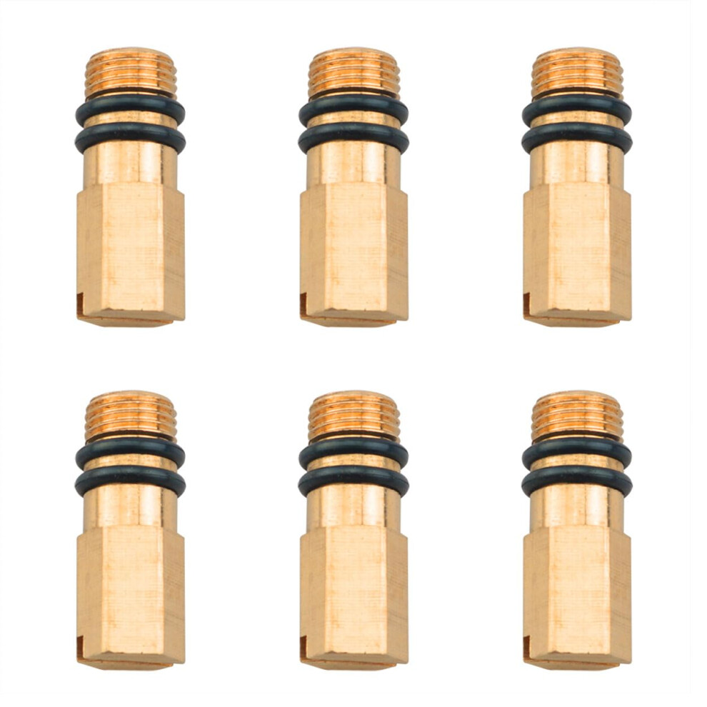 6Pcs Brass Faucet Hose Plug Connector Leakproof Seal For Hot And Cold Water Bathroom Sink 9164114197054