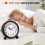 Retro Table Clock with Roman Numerals, Battery Powered Silent Bedside Design with Night Light 3
