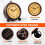 Retro Table Clock with Roman Numerals, Battery Powered Silent Bedside Design with Night Light 2