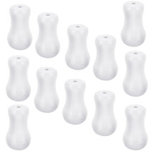 12 Pcs White Blind Pull Cord Knobs, Elegant Vase Shape Wooden Tassels for Curtains and Blinds