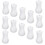 12 Pcs White Blind Pull Cord Knobs, Elegant Vase Shape Wooden Tassels for Curtains and Blinds 1