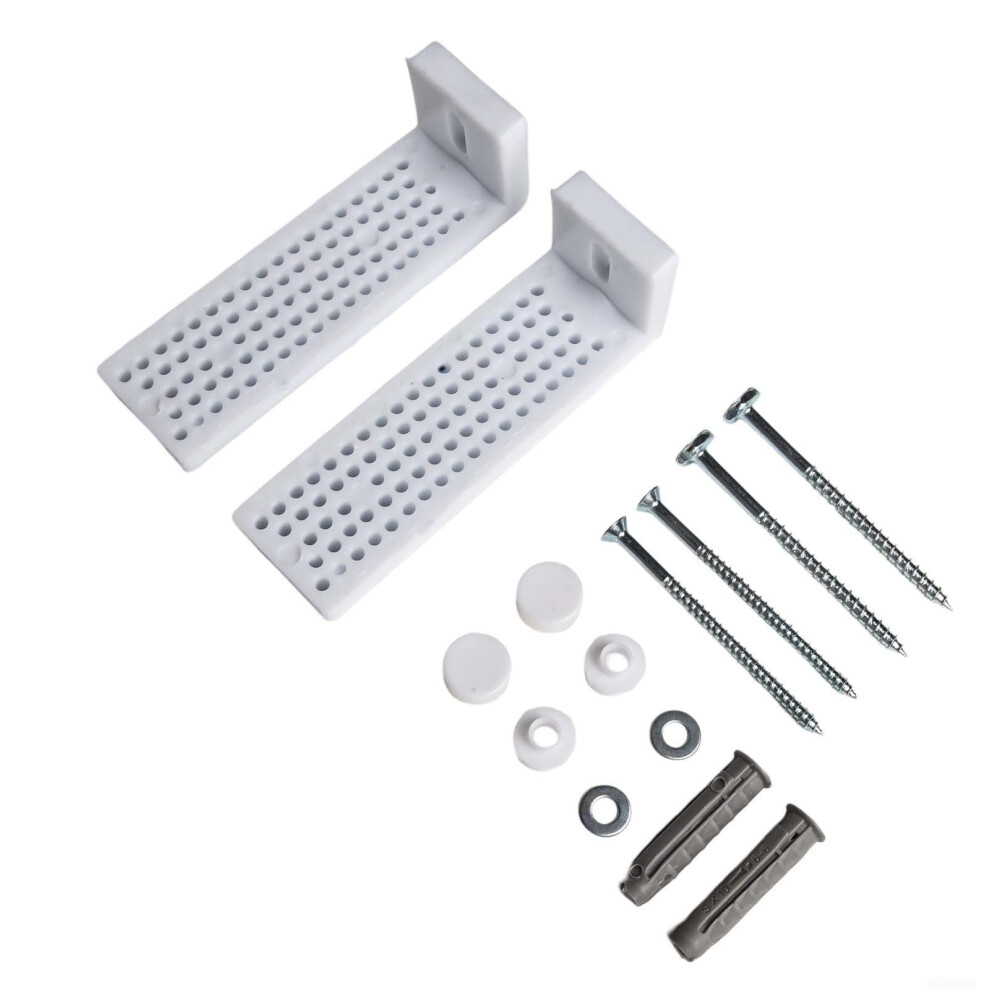 Stainless Steel Toilet Fixing Kit With Lshaped Anchor Bolts And Covers For Secure Floor Mounting 9365369356016