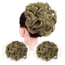 Synthetic Curly Hair Bun Extension with Comb Clip, Instant Volume Chignon Hairpiece Color 18