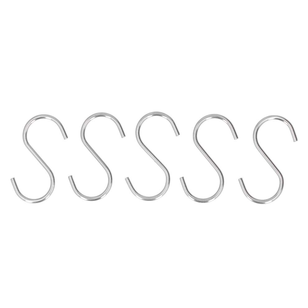 Rust Resistance S Hooks Stainless Steel Durable Hanging Solutions Electroplated Surface Heavy Duty S Shape Hooks Load Bearing Capacity Versatile 9138057640359