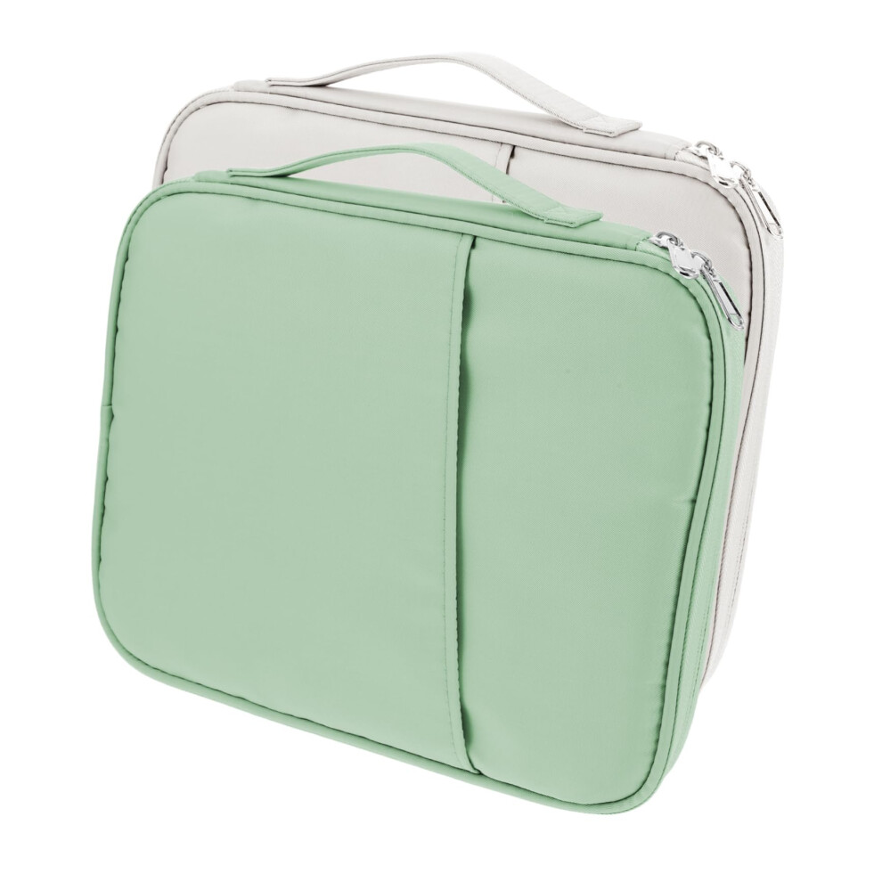 Waterresistant Tablet Sleeve With Handle, Multilayer Travel Organizer Case For Ipad And Electronics 9365369356344