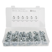 Industrial Strength T Nuts Zinc Coated Four Prong Tee Nut Set For Machinery Hardware Lighting Furniture Decoration Corrosion Resistant Reusable