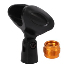 Knob Adjustable 180 Degrees Microphone Clip Holder With 5 8 To 3 8 Adapter Anti Slip Strip Universal Compatibility Break Resistant Clip Strong