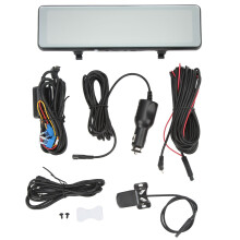Dual-Kamera-Dashcam mit Sprachsteuerung und 4K-Frontkamera, 10,1-Zoll-Touchscreen-Rückspiegel für Autos, Nachtsicht, Loop-Aufnahme und G-Sensor