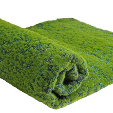 Artificial Moss Mat 100x100cm with Realistic Moss Texture, Foldable Fake Grass Rug for Wall, Balcony, Patio