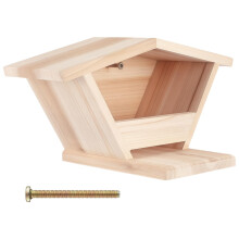Wood Birdhouse with Weatherproof Sloped Roof, Hanging Outdoor Nesting Box for Garden Pigeons