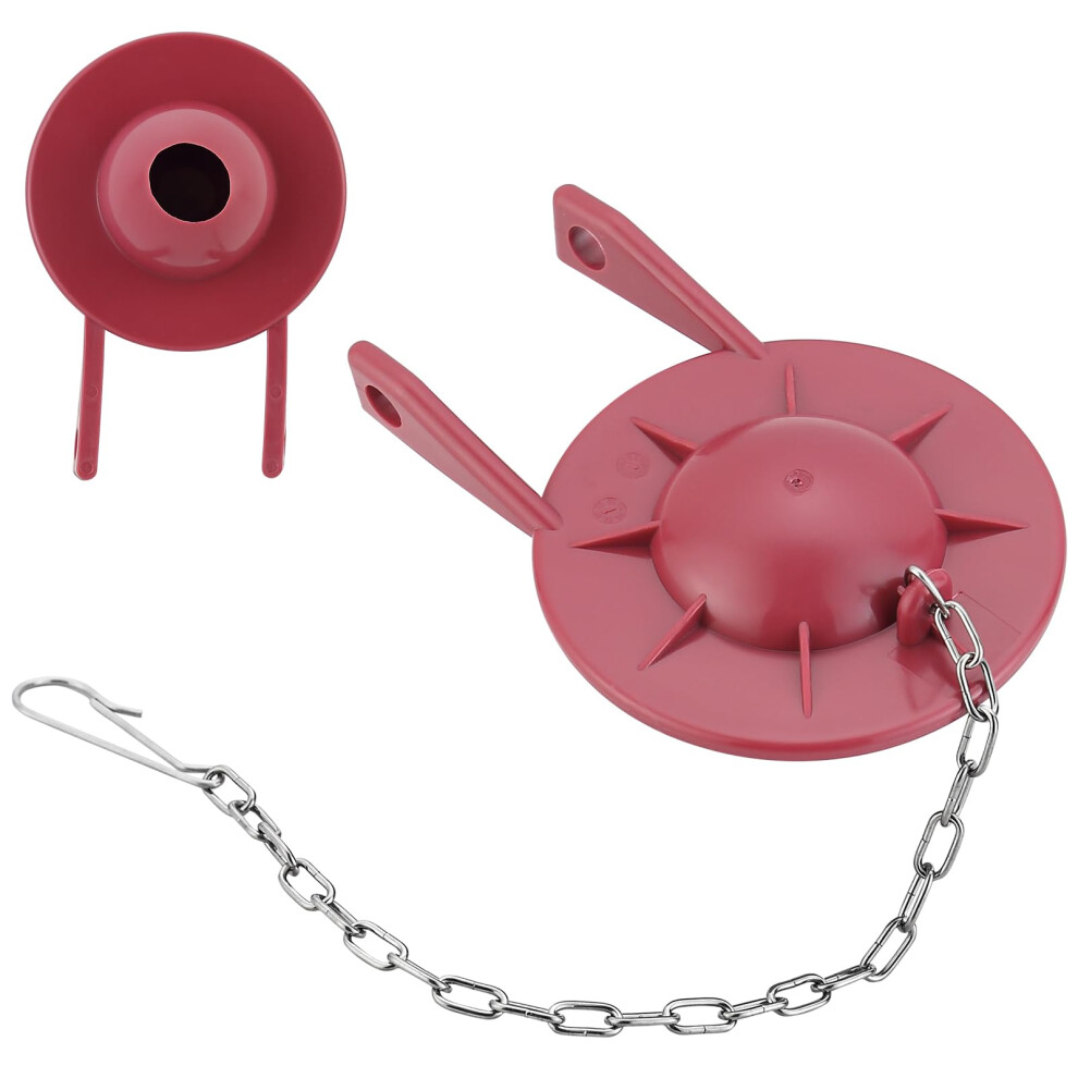 Universal 2 Inch Toilet Flapper Replacement Kit For Kohler With Chain, Leakproof Seal, Red 9365369430570