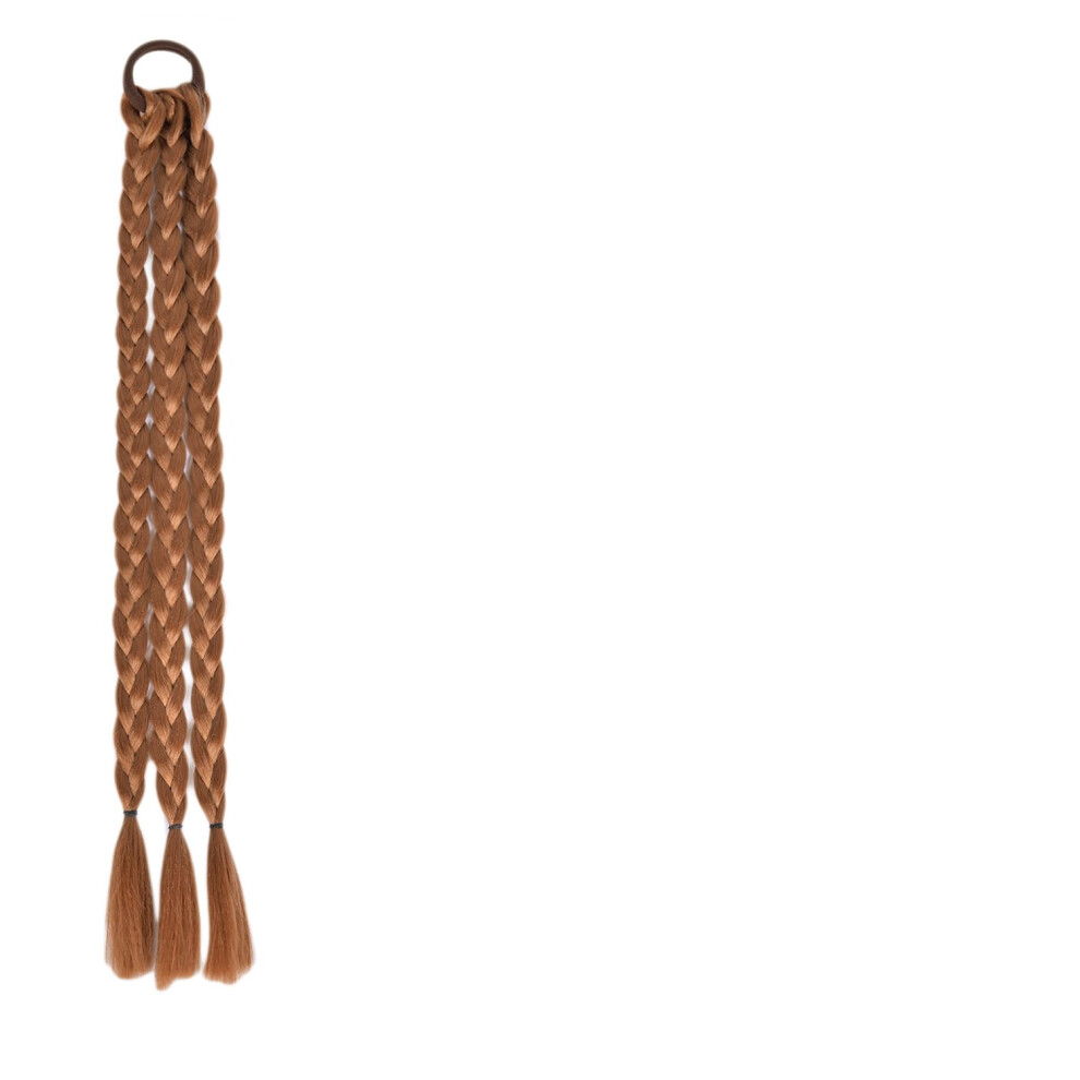 Ponytail Hair Extension Ombre Synthetic Fishbone Braid Clip In Wrap Around HeatResistant 35g