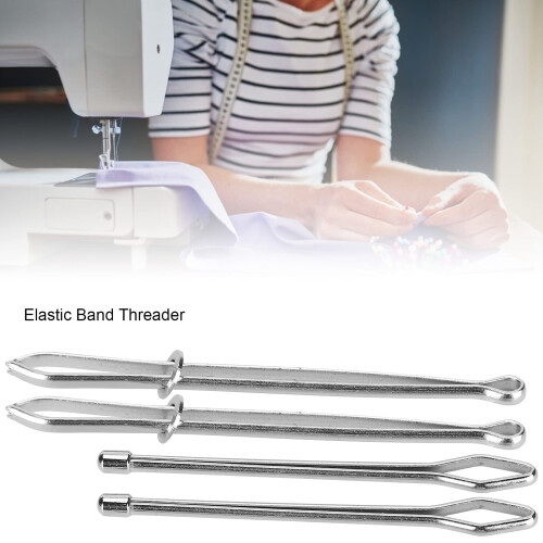 Elastic Threader Tool for Sewing with Secure Cord Grip, Rustproof Stainless Steel Precision Tip 1