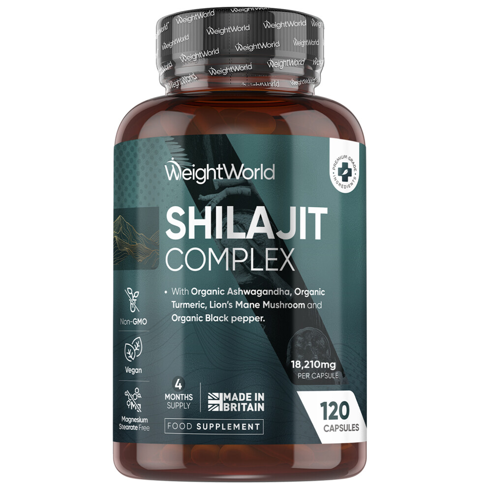 Weightworld Himalayan Shilajit Capsules 18,210Mg | 120 Capsules | 4 Months Supply