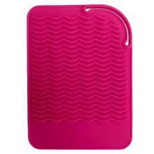 Heat Resistant Silicone Mat for Curling Iron and Flat Iron, Non Slip, 482F, Pink