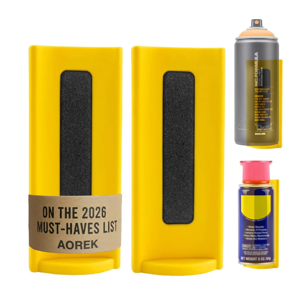 Magnetic Spray Can Holder With Strong Magnetic Lock For Garage And Toolbox Wall Mount Organizer 2Pcs 9164114198389