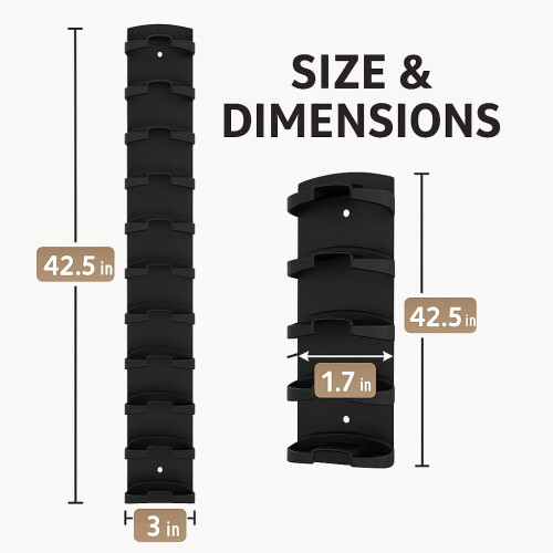 Wall Mounted Hat Rack and Cap Organizer, Holds 20 Hats, SpaceSaving Vertical Closet Storage 2