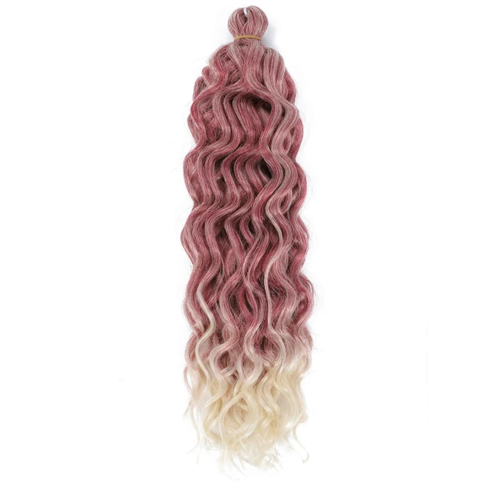 Unisex 24 Inch Ombre Crochet Hair Extensions Synthetic Afro Curls Braiding Hair With Natural Gradient
