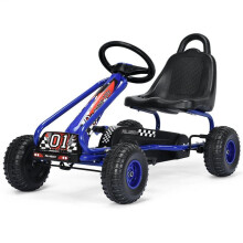Kart à pédales - HELLOSHOP26 - Modèle réglable - 92 x 50 x 53 cm - Pour enfants 3-6 ans - Couleur bleu