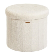 Tabouret de rangement - HELLOSHOP26 - 46x45 cm - Pliable - Couvercle amovible - Support 150 kg