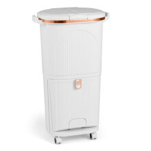 Poubelle de cuisine 43 x 29 x 74,5 cm tri des déchets ergonomique 4 roulettes