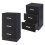 Comodini - HELLOSHOP26 - Set di 2 comodini - 3 cassetti - MDF (pannello di particelle) - Nero lucido 1