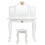 Coiffeuse enfant - HELLOSHOP26 - Ensemble de coiffeuse - Miroir amovible - MDF robuste - 80 x 42 x 105 cm 1
