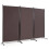 Scherm - HELLOSHOP26 - 260 x 183 cm - 3 panelen opvouwbaar - Polyester - Bruin 1