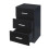 Comodini - HELLOSHOP26 - Set di 2 comodini - 3 cassetti - MDF (pannello di particelle) - Nero lucido 3
