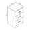 Comodini - HELLOSHOP26 - Set di 2 comodini - 3 cassetti - MDF (pannello di particelle) - Nero lucido 2