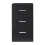 Comodini - HELLOSHOP26 - Set di 2 comodini - 3 cassetti - MDF (pannello di particelle) - Nero lucido 4