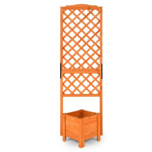 Jardinière sur pied - HELLOSHOP26 - 54,5x52x180 cm - Treillis - Bois de sapin - Peinture à base d'eau