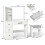Friseuse - HELLOSHOP26 - 96x40x135 cm - Beleuchteter Schiebespiegel - Hocker inklusive - Optimierter Stauraum 1
