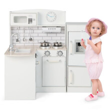 Dinette - HELLOSHOP26 - Cozinha de canto 65 x 60 x 85 cm - Refrigerador separado - Dispenser de água - Acessórios incluídos