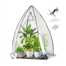 Estufa portátil - HELLOSHOP26 - Mini estufa - Filme bolha 3 camadas - Porta com zíper e janela - 160x139x182 cm