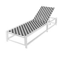 Tumbona - HELLOSHOP26 - 200x68 cm - 6 posiciones ajustables - Estructura de metal - Carga 180 kg