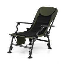 Campingstühle - HELLOSHOP26 - Faltbar 60x117x90 cm - Rückenlehne 5 Positionen - Abnehmbarer Fußstütze - 360 Füße