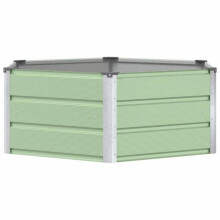 Bloembak - HELLOSHOP26 - Hexagonaal - Robuust staal - Pastelgroen - 129 x 129 x 45 cm