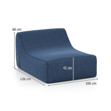 Cadeira lounge inflável forma L 126 x 106 x 66 cm suporte ergonômico fácil de