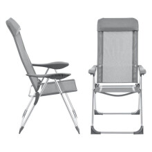 Sedie da giardino - HELLOSHOP26 - Errenteria - Braccioli - Schienale reclinabile 5 posizioni - Pieghevoli