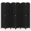 Biombo - HELLOSHOP26 - 6 paneles - 240x170 cm - Negro - Madera tejida 1