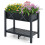 Hochbeet - HELLOSHOP26 - 86 x 45 x 73 cm - HIPS - Unterregal - Schwarz 1