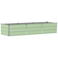 Jardinière - HELLOSHOP26 - 240 x 80 x 45 cm - Staal - Industriële stijl - Grijs