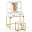 Coiffeuse - HELLOSHOP26 - Ensemble de coiffeuse et tabouret - Blanc - Station de charge intégrée - Miroir ouvrable 1