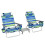 Ensemble chaises de plage - HELLOSHOP26 - Lot 2 + table - Pliables - Porte-gobelets - Dossier 5 positions 1