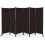 Vouwscherm - HELLOSHOP26 - 6 panelen - Bruin - Polyester/Metaal - 334,5x30x172 cm 1