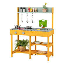 Dinette - HELLOSHOP26 - 75x35x92 cm - Pia removível - Torneira funcional - Madeira de pinho