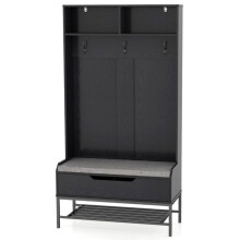 Porte-manteau - HELLOSHOP26 - 4 en 1 Confort - Banc avec rangement - Porte-chaussures - Coussin amovible 150 kg
