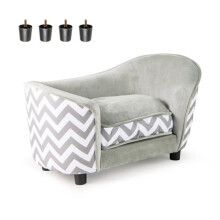 Cama-cama para animais - HELLOSHOP26 - 70x41x40 cm - Almofada ultra-macia - Encosto curvo - Capa removível lavável