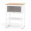 Comodino - HELLOSHOP26 - 40x32x56 cm - Porta ribaltabile trasparente - Metallo e PC - Bianco 1